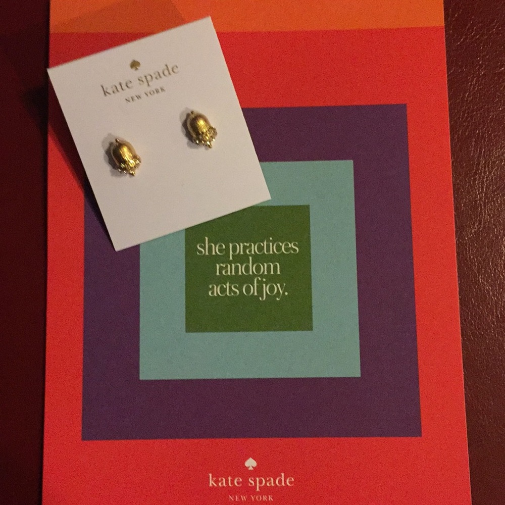 ♠️KATE SPADE PAVE ACORN STUD EARRINGS (NEW)